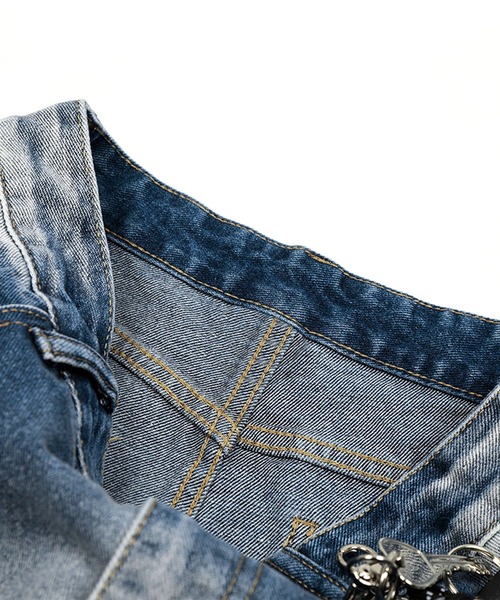 HOOK(フック)の「グラデーションカラー コクーン デニムパンツ(デニムパンツ・メンズ・ブルー/ブラック・MEDIUM/SMALL/LARGE)」の11枚目の写真