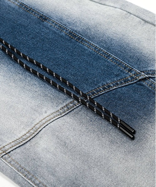 HOOK(フック)の「グラデーションカラー コクーン デニムパンツ(デニムパンツ・メンズ・ブルー/ブラック・MEDIUM/SMALL/LARGE)」の12枚目の写真