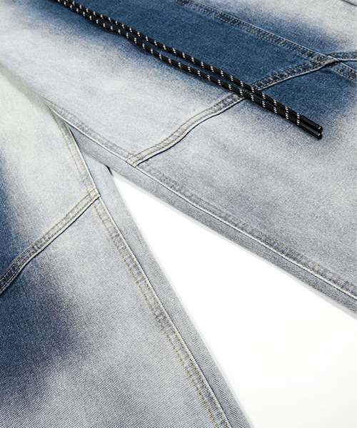 HOOK(フック)の「グラデーションカラー コクーン デニムパンツ(デニムパンツ・メンズ・ブルー/ブラック・MEDIUM/SMALL/LARGE)」の13枚目の写真