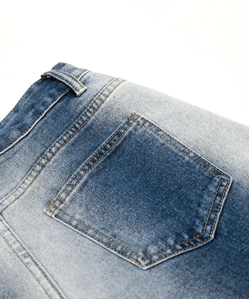 HOOK(フック)の「グラデーションカラー コクーン デニムパンツ(デニムパンツ・メンズ・ブルー/ブラック・MEDIUM/SMALL/LARGE)」の17枚目の写真
