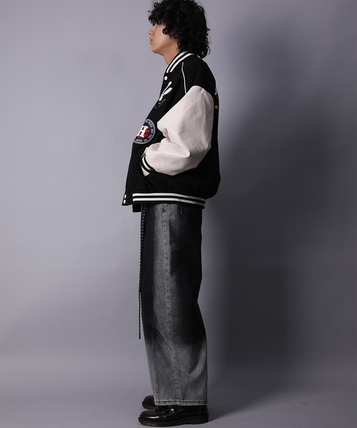 HOOK(フック)の「グラデーションカラー コクーン デニムパンツ(デニムパンツ・メンズ・ブルー/ブラック・MEDIUM/SMALL/LARGE)」の18枚目の写真
