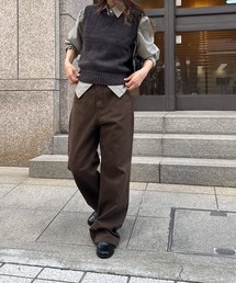 CANAL JEAN | SLEEK　ストレートツイルパンツ(デニムパンツ)