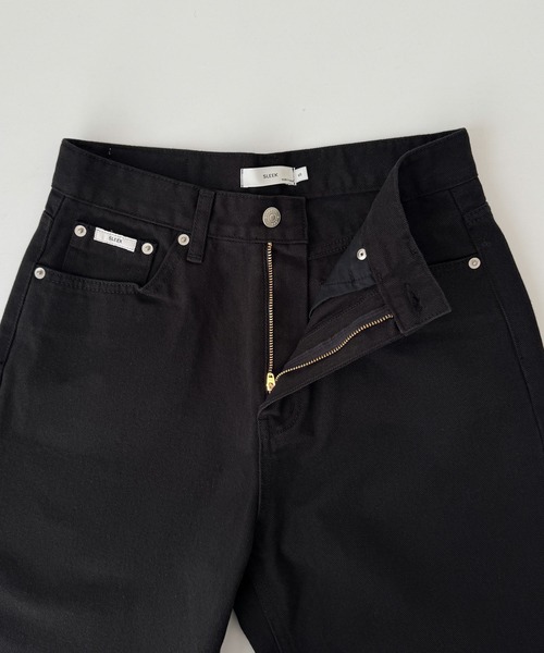 CANAL JEAN（キャナルジーン）の「SLEEK　ストレートツイルパンツ（デニムパンツ・レディース・ブラック/ブラウン・SMALL/MEDIUM）」の13枚目の写真