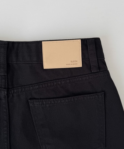 CANAL JEAN（キャナルジーン）の「SLEEK　ストレートツイルパンツ（デニムパンツ・レディース・ブラック/ブラウン・SMALL/MEDIUM）」の15枚目の写真