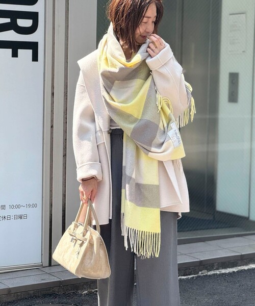 TWEED MILL（ツイードミル）の「【TWEEDMILL/ツィードミル】ラムズウールストール（ストール/ショール・レディース・イエロー系その他/ブルー系その他/パープル系その他・FREE）」の7枚目の写真