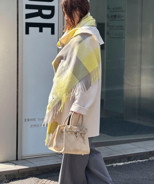 TWEED MILL（ツイードミル）の「【TWEEDMILL/ツィードミル】ラムズウールストール（ストール/ショール・レディース・イエロー系その他/ブルー系その他/パープル系その他・FREE）」の8枚目の写真