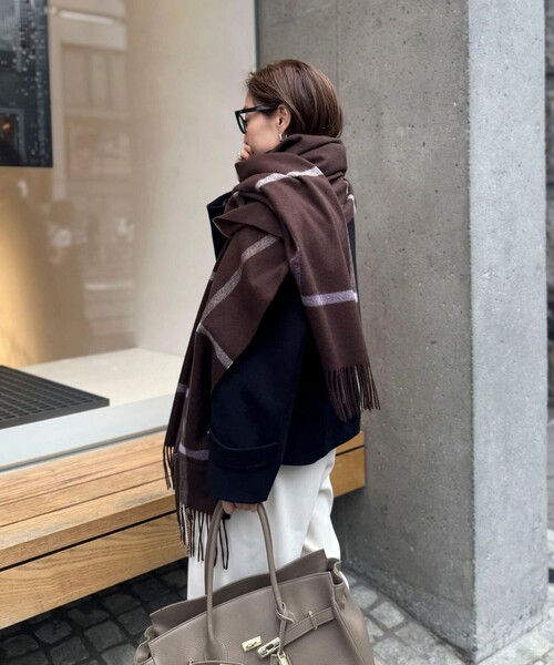 TWEED MILL（ツイードミル）の「【TWEEDMILL/ツィードミル】ラムズウールストール（ストール/ショール・レディース・イエロー系その他/ブルー系その他/パープル系その他・FREE）」の10枚目の写真