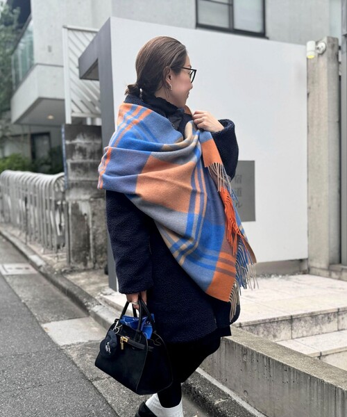 TWEED MILL（ツイードミル）の「【TWEEDMILL/ツィードミル】ラムズウールストール（ストール/ショール・レディース・イエロー系その他/ブルー系その他/パープル系その他・FREE）」の13枚目の写真