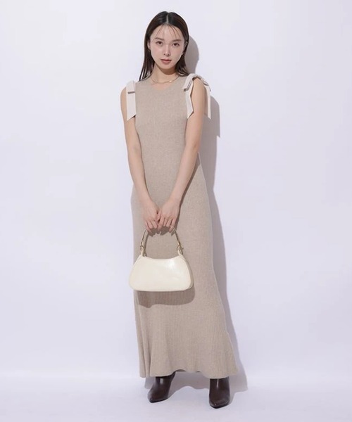 肩リボンニットワンピース（ワンピース）｜Mystrada（マイ