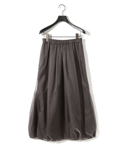 MIDIUMISOLID for Ladies シアーロングバルーンスカート