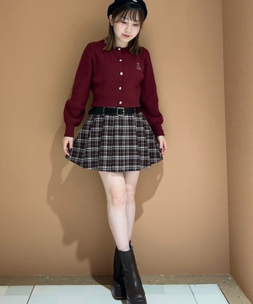 REDYAZEL（レディアゼル）の「ローベルトプリーツミニスカート（スカート・レディース・ブラウン系その他/ブラウン/レッド系その他/ブラック・MEDIUM/SMALL）」の11枚目の写真