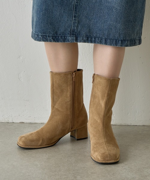 COLONY 2139（コロニートゥーワンスリーナイン）の「スエードライクブーツ（ブーツ・レディース・ベージュ/ブラック・MEDIUM/LARGE）」の3枚目の写真