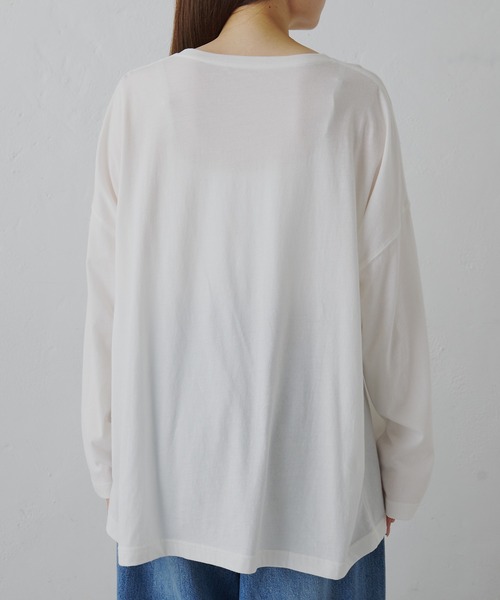 FEEL GOOD CONNECTION AND BLISSFUL TIME（フィールグッドコネクションアンドブリスフルタイム）の「オーガニックコットンシアーガーゼカットソー（Tシャツ/カットソー・レディース・ブラウン/オフホワイト・FREE）」の15枚目の写真
