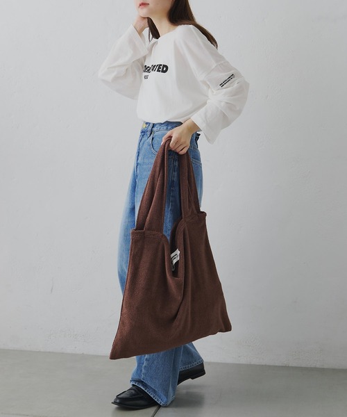 FEEL GOOD CONNECTION AND BLISSFUL TIME（フィールグッドコネクションアンドブリスフルタイム）の「オーガニックコットンシアーガーゼカットソー（Tシャツ/カットソー・レディース・ブラウン/オフホワイト・FREE）」の7枚目の写真