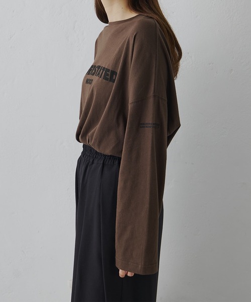 FEEL GOOD CONNECTION AND BLISSFUL TIME（フィールグッドコネクションアンドブリスフルタイム）の「オーガニックコットンシアーガーゼカットソー（Tシャツ/カットソー・レディース・ブラウン/オフホワイト・FREE）」の11枚目の写真