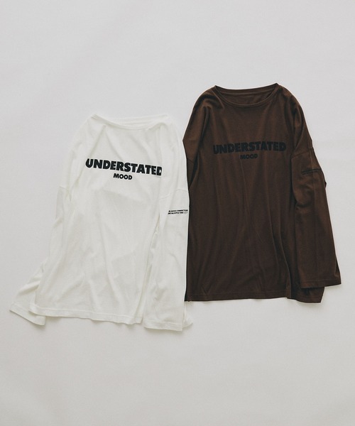 FEEL GOOD CONNECTION AND BLISSFUL TIME（フィールグッドコネクションアンドブリスフルタイム）の「オーガニックコットンシアーガーゼカットソー（Tシャツ/カットソー・レディース・ブラウン/オフホワイト・FREE）」の3枚目の写真
