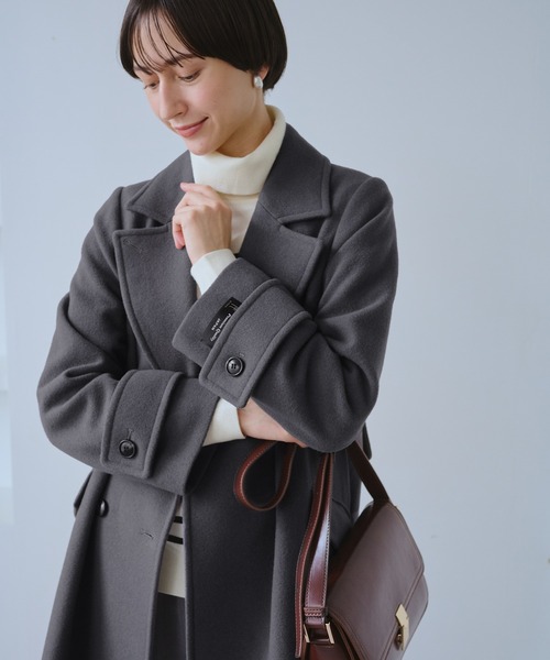 ROPE' PICNIC（ロペピクニック）の「JAPAN FABRIC ダブルチェスターコート/一部WEB限定カラー（チェスターコート・レディース・ブラック/グレー/グレー系その他/ベージュ系その他2・FREE）」の18枚目の写真