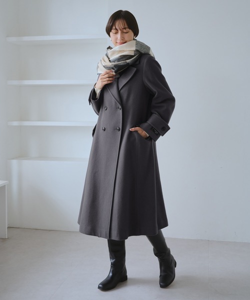 N. JAPAN FABRIC ダブルブレスト チェスターコート M N. JAPAN FABRIC ダブルブレスト チェスターコート M