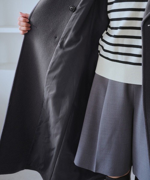 ROPE' PICNIC（ロペピクニック）の「JAPAN FABRIC ダブルチェスターコート/一部WEB限定カラー（チェスターコート・レディース・ブラック/グレー/グレー系その他/ベージュ系その他2・FREE）」の15枚目の写真