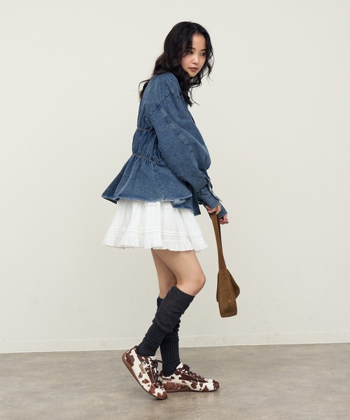 NOGLE(ノグル)の「【NOGLE/ノグル】シャーリングデニムシャツ(シャツ/ブラウス・レディース・ブルー/ブラック・FREE)」の11枚目の写真