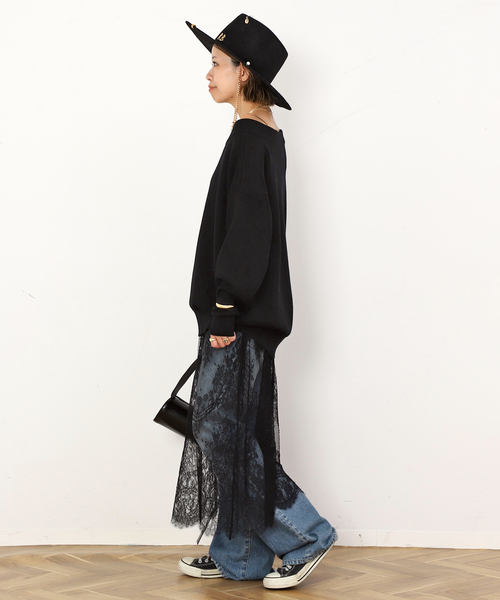 EVERYDAY I LIKE.（エヴリディアイライク）の「*リラックスオフショルダーニット（ニット/セーター・レディース・ブラック・FREE）」の11枚目の写真