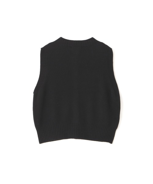 MARGARET HOWELL（マーガレットハウエル）の「MERINO CASHMERE（カーディガン/ボレロ・レディース・ブラック/ベージュ・2）」の4枚目の写真