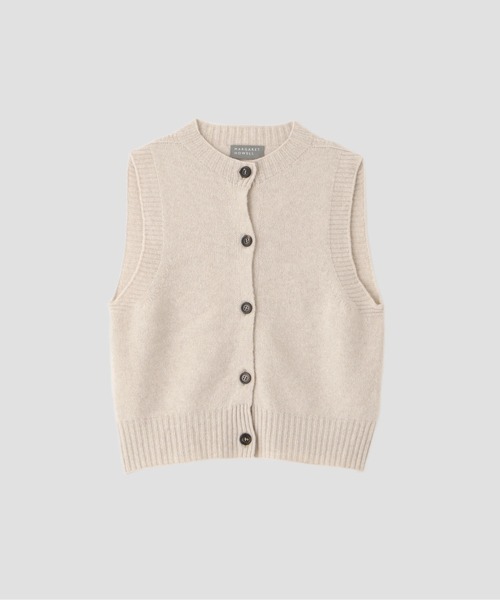 MARGARET HOWELL（マーガレットハウエル）の「MERINO CASHMERE（カーディガン/ボレロ・レディース・ブラック/ベージュ・2）」の11枚目の写真