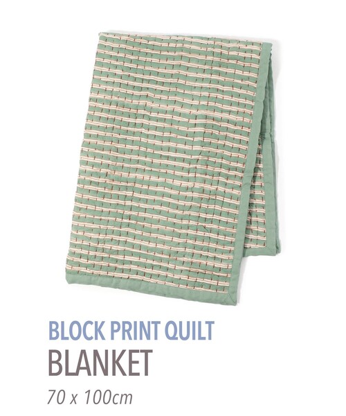 ブロックプリントキルト マルチカバーS