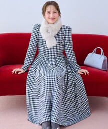 美品✨TOCCA トッカ ツイードワンピース 大きいサイズ 半袖 ビジュー付 caphne-1.jpg