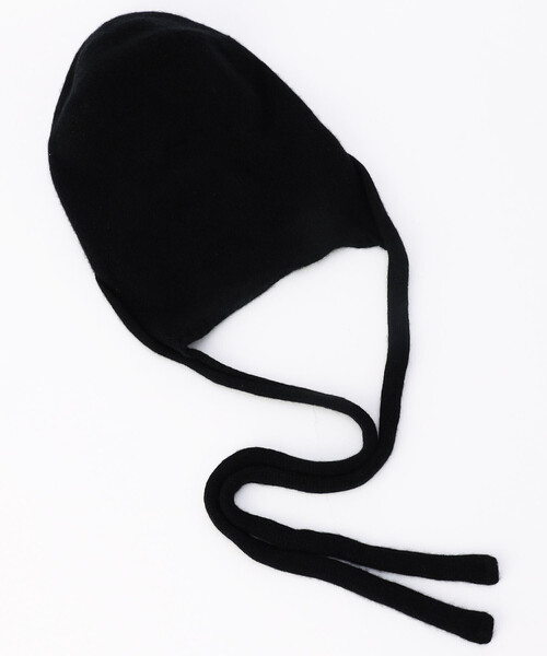BASERANGE（ベースレンジ）の「Baserange/ベースレンジ TIER HOODED WRAP / ACTHW-RC-WI25 / ニット帽（ニットキャップ/ビーニー・レディース・ブラック・ONE SIZE）」の2枚目の写真