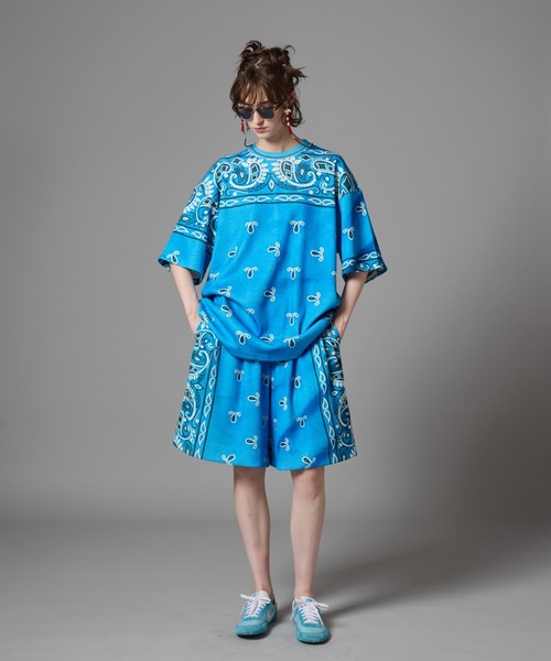 NON TOKYO/ノントーキョー/プリントリブワイドショーツ