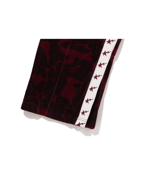 A BATHING APE（アベイシングエイプ）の「SOLID CAMO VELOUR METAL ONE POINT RELAXED FIT TRACK PANTS（その他パンツ・メンズ・バーガンディー/ブラック・LARGE/SMALL/MEDIUM/X-LARGE）」の12枚目の写真