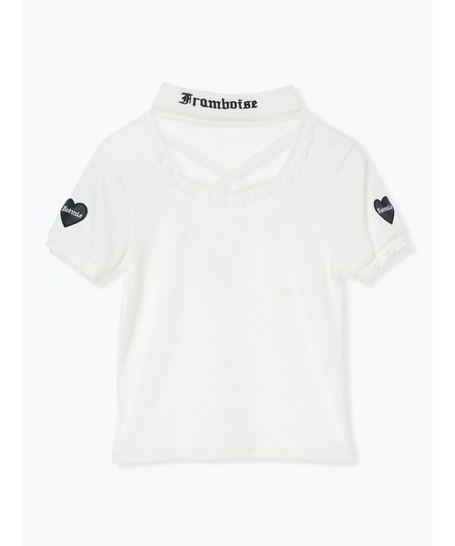 NOEMIE(ノエミー)の「4WAYハートワッペンアームウォーマーカットソー(Tシャツ/カットソー・レディース・オフホワイト/ブラック・M)」の8枚目の写真