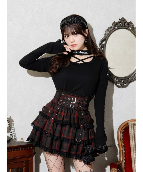 NOEMIE(ノエミー)の「4WAYハートワッペンアームウォーマーカットソー(Tシャツ/カットソー・レディース・オフホワイト/ブラック・M)」の17枚目の写真