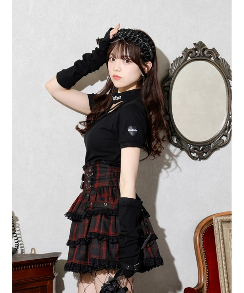 NOEMIE(ノエミー)の「4WAYハートワッペンアームウォーマーカットソー(Tシャツ/カットソー・レディース・オフホワイト/ブラック・M)」の18枚目の写真