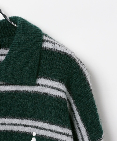 ALAND(エーランド)の「【UNISEX】ALAND/Aロゴニットポロ(ニット/セーター・レディース・ブラック/その他1/その他2/アイボリー/グレー・SMALL/LARGE)」の9枚目の写真
