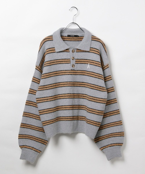 ALAND(エーランド)の「【UNISEX】ALAND/Aロゴニットポロ(ニット/セーター・レディース・ブラック/その他1/その他2/アイボリー/グレー・SMALL/LARGE)」の18枚目の写真