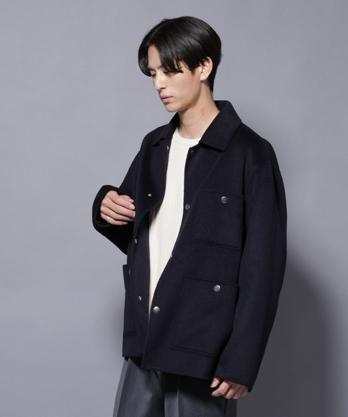 NANO universe(ナノユニバース)の「ウールリバーカバーオール(カバーオール・メンズ・ライトベージュ/ネイビー/グレー系その他2・M/L)」の17枚目の写真