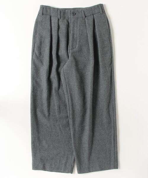 my beautiful landlet(マイビューティフルランドレット)の「【my beautiful landlet】 BISHU WOOL TUCK PANTS(その他パンツ・メンズ・ネイビー/ブラック/グレー/チャコールグレー・1/0/2)」の3枚目の写真