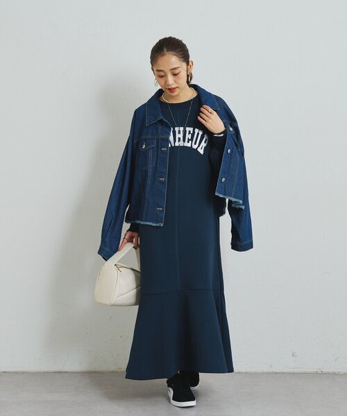 un dix cors（アンディコール）の「《甘めカジュアルに◎》裏毛マーメイドロングワンピース（ワンピース・レディース・チャコールグレー/ブラウン/ネイビー・FREE/SMALL）」の16枚目の写真