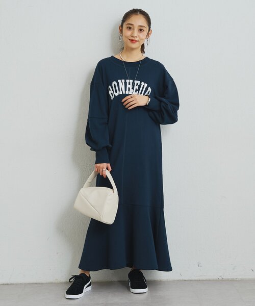 un dix cors（アンディコール）の「《甘めカジュアルに◎》裏毛マーメイドロングワンピース（ワンピース・レディース・チャコールグレー/ブラウン/ネイビー・FREE/SMALL）」の17枚目の写真