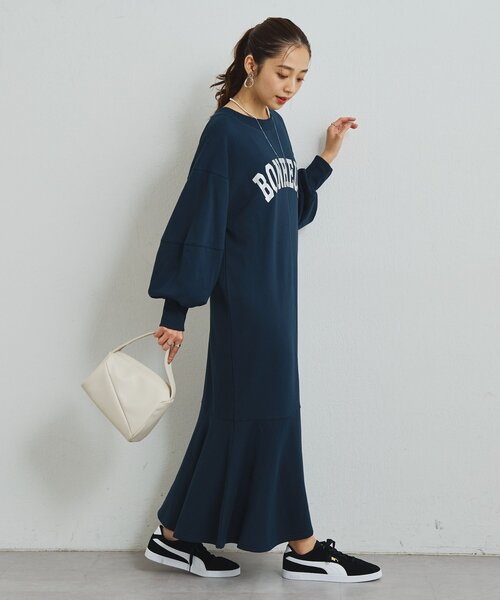 un dix cors（アンディコール）の「《甘めカジュアルに◎》裏毛マーメイドロングワンピース（ワンピース・レディース・チャコールグレー/ブラウン/ネイビー・FREE/SMALL）」の18枚目の写真