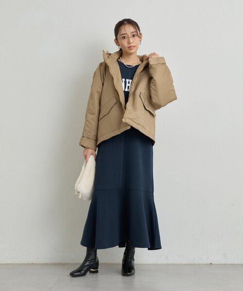 un dix cors（アンディコール）の「《甘めカジュアルに◎》裏毛マーメイドロングワンピース（ワンピース・レディース・チャコールグレー/ブラウン/ネイビー・FREE/SMALL）」の21枚目の写真