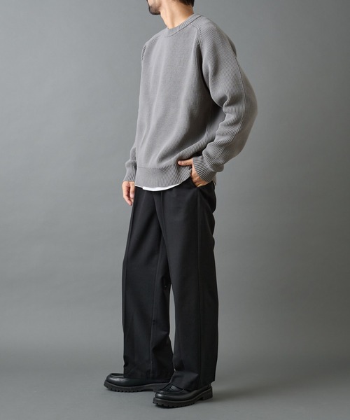 COLONY 2139（コロニートゥーワンスリーナイン）の「バックシャギーウーリーワイドスラックス（スラックス・メンズ・ブラック/チャコールグレー/ライトグレー・LARGE/MEDIUM）」の9枚目の写真