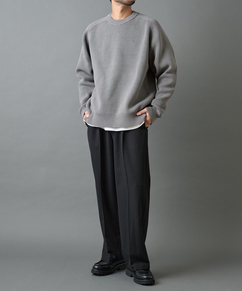 COLONY 2139（コロニートゥーワンスリーナイン）の「バックシャギーウーリーワイドスラックス（スラックス・メンズ・ブラック/チャコールグレー/ライトグレー・LARGE/MEDIUM）」の11枚目の写真