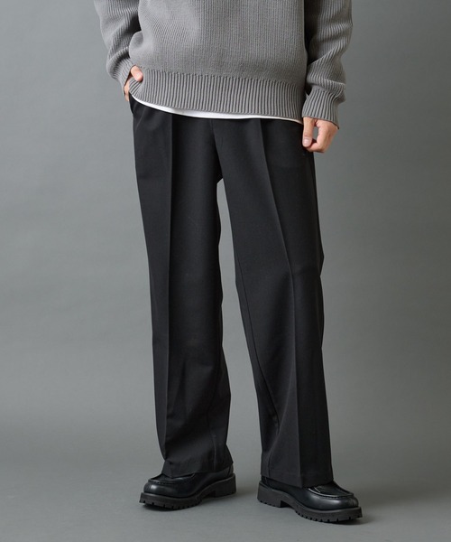 COLONY 2139（コロニートゥーワンスリーナイン）の「バックシャギーウーリーワイドスラックス（スラックス・メンズ・ブラック/チャコールグレー/ライトグレー・LARGE/MEDIUM）」の4枚目の写真