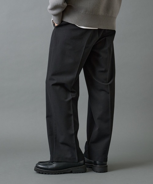 セール】バックシャギーウーリーワイドスラックス（スラックス
