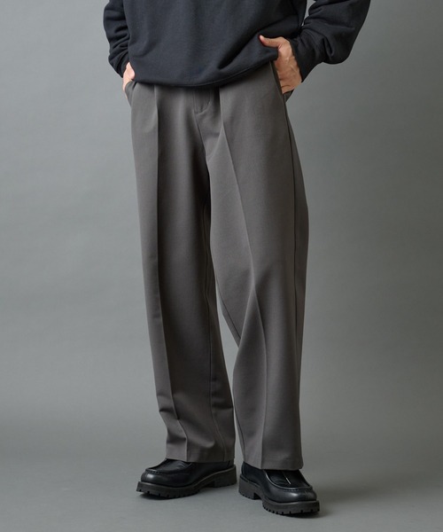 COLONY 2139（コロニートゥーワンスリーナイン）の「バックシャギーウーリーワイドスラックス（スラックス・メンズ・ブラック/チャコールグレー/ライトグレー・LARGE/MEDIUM）」の14枚目の写真