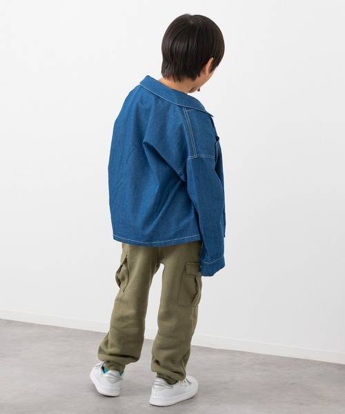 chil2（チルツー）の「裏起毛 カーゴパンツ（カーゴパンツ・キッズ・ネイビー/ブラック/カーキ・90cm/100cm/110cm/120cm/130cm/140cm/150cm）」の4枚目の写真