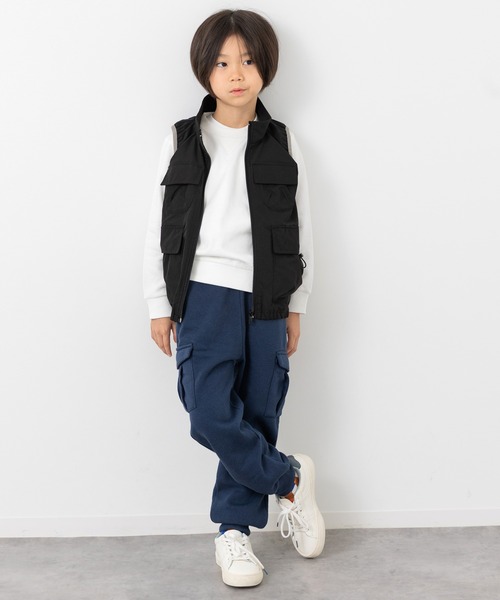 chil2（チルツー）の「裏起毛 カーゴパンツ（カーゴパンツ・キッズ・ネイビー/ブラック/カーキ・90cm/100cm/110cm/120cm/130cm/140cm/150cm）」の7枚目の写真